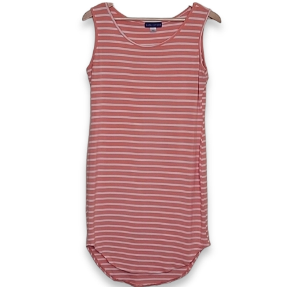 Simply Styled Stripe Sleeveless Casual Dress
